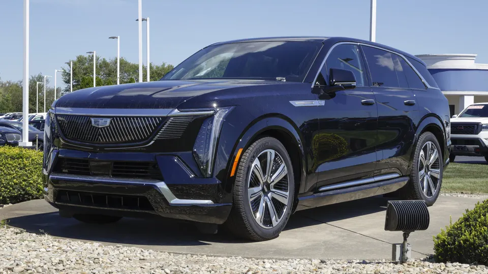 The Cadillac Escalade IQ, six of which were destroyed in the Texas dealership fire