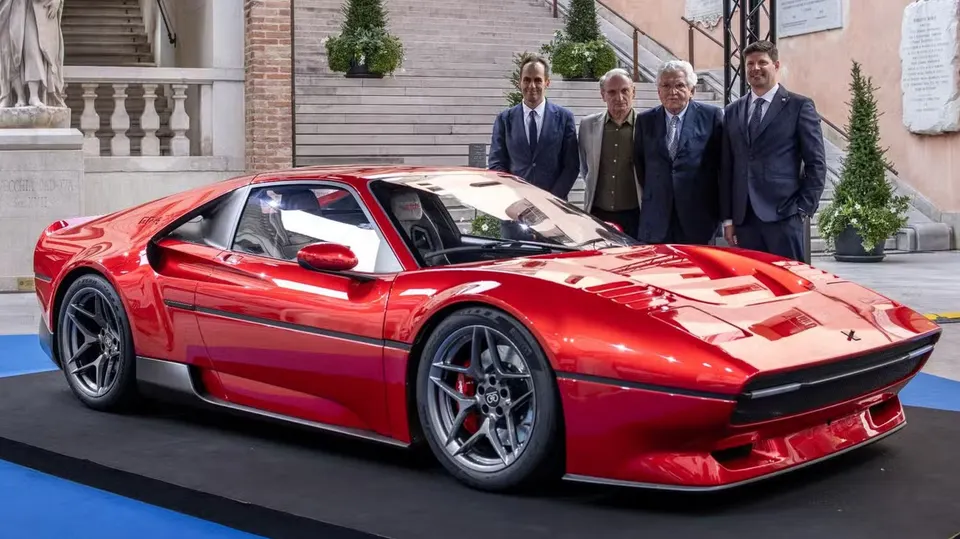 AC Motorsport's Michelotto Gruppo 4 Tributo makes its public debut, a modern tribute to the Ferrari 308