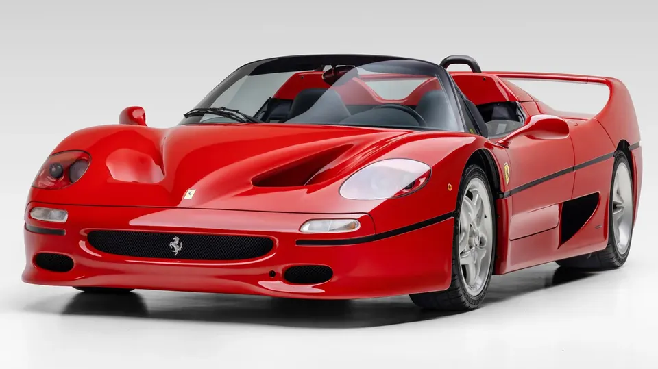 The F50's Pininfarina bodywork remains the star attraction as it heads to auction